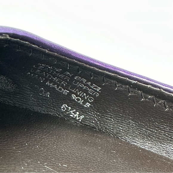 Tory Burch Reva Ballet Flats Women's 6.5 Shoes Metallic Mirror Purple Leather - Picture 10 of 11